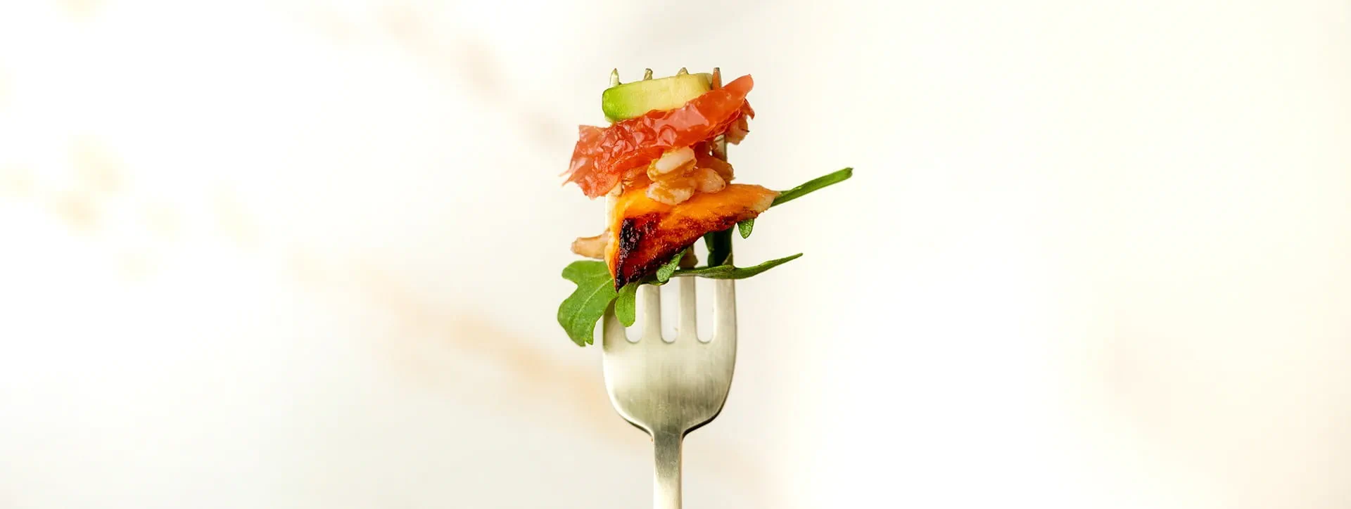 food on fork