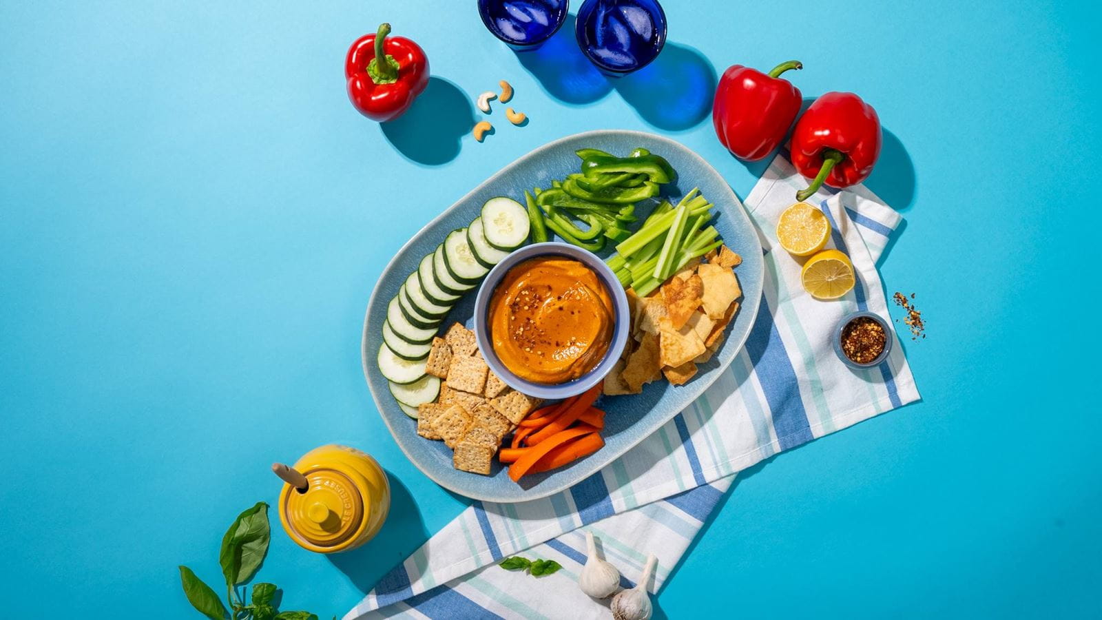 recipe image Roasted Red Pepper & Tomato Dip