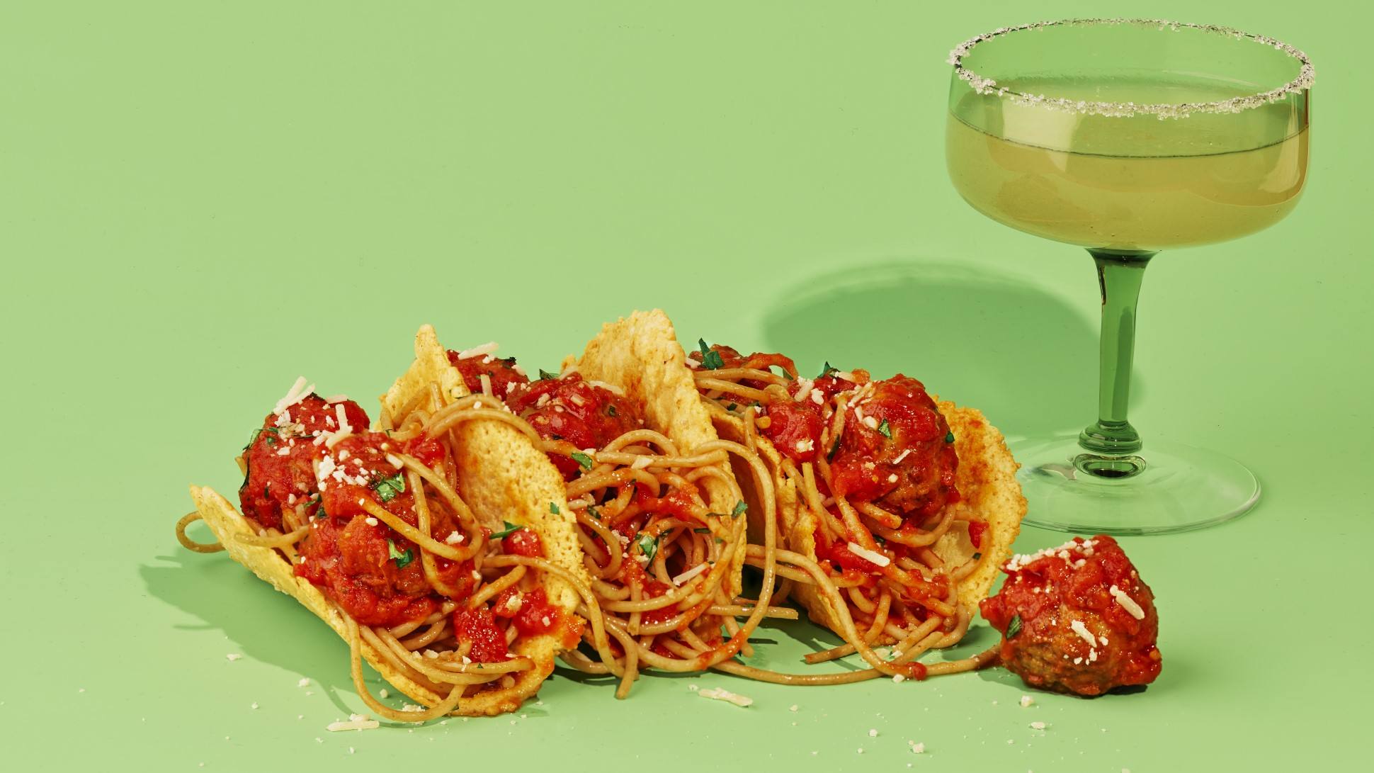Spaghetti & Meatball 'Tacos'